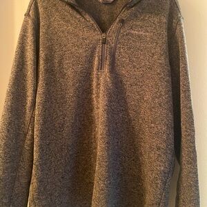 Eddie Bauer Men's Charcoal Zip-Up Sweater